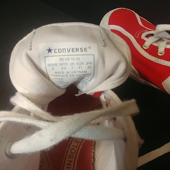 Converse Red Canvas Men’s sz 8 Sneakers Athletic Shoes main image 6